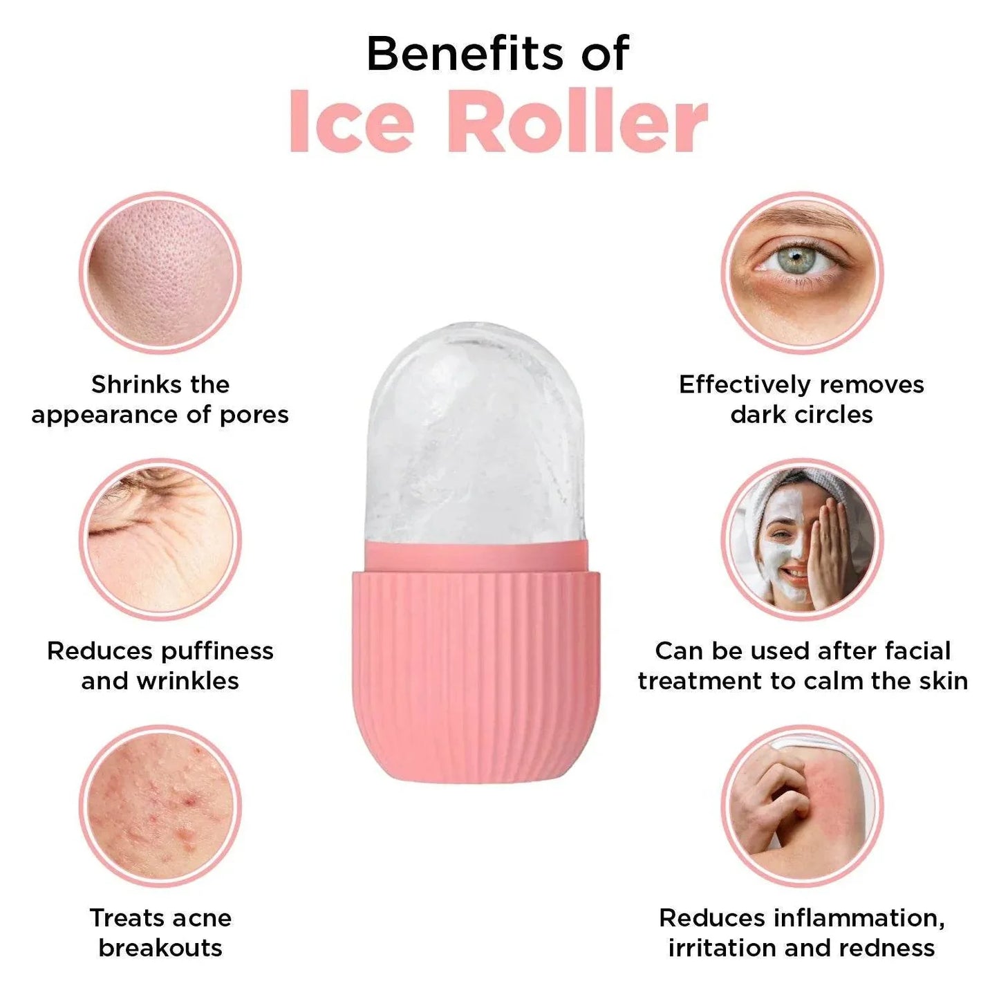 Reusable Ice Roller for Face & Skin Care – Reduces Puffiness and Pores ( The Savings Spot Sale ) - The Body Essential