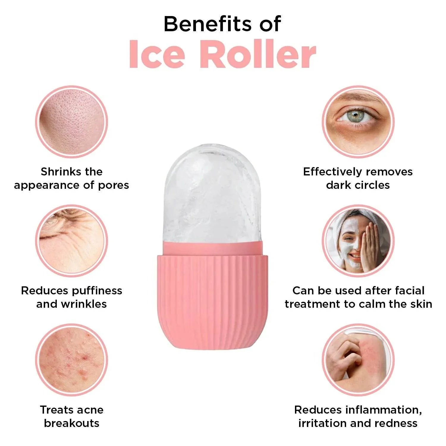 Reusable Ice Roller for Face & Skin Care – Reduces Puffiness and Pores ( The Savings Spot Sale ) - The Body Essential